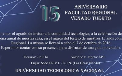 15 Aniversario Facultad Regional Venado Tuerto