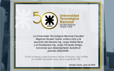 Acto de Asunción de autoridades de UTN FRVT para el período 2022-2026