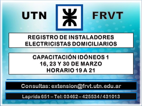 Banner Registro de Instaladores Electricistas Domiciliarios