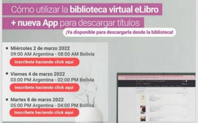 Capacitaciones virtuales en el uso de E-Libro durante marzo 2022