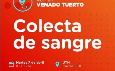 CUDAIO realizará una nueva colecta externa de sangre en la sede céntrica de UTN VT