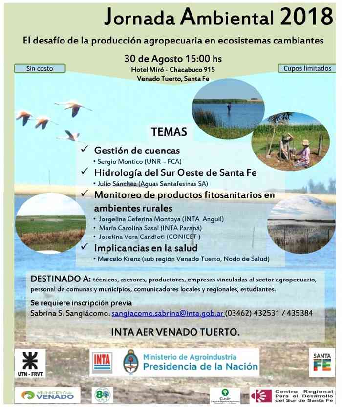 Flyer Jornada Ambiental 2018. UTN-INTA