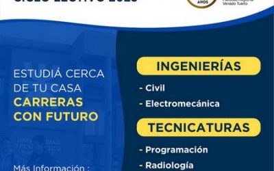 Ciclo lectivo 2023: la UTN Venado Tuerto tiene abierta las inscripciones para Ingenierías y Tecnicaturas