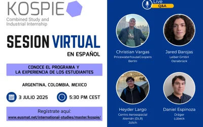 Reunión virtual con la Universidad de Saarland (participante del programa de becas a Alemania UTN-DAAD) destinada a los estudiantes interesados sobre la experiencia en esa institución alemana».