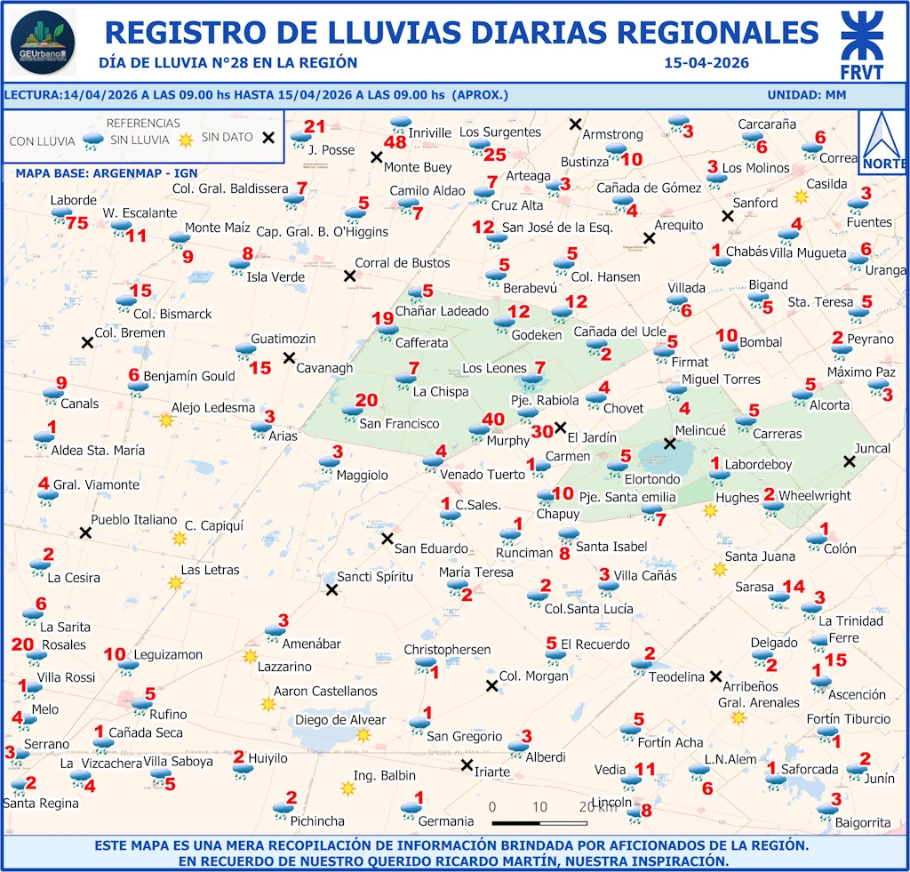 Lluvia Nº28 15-04-2026