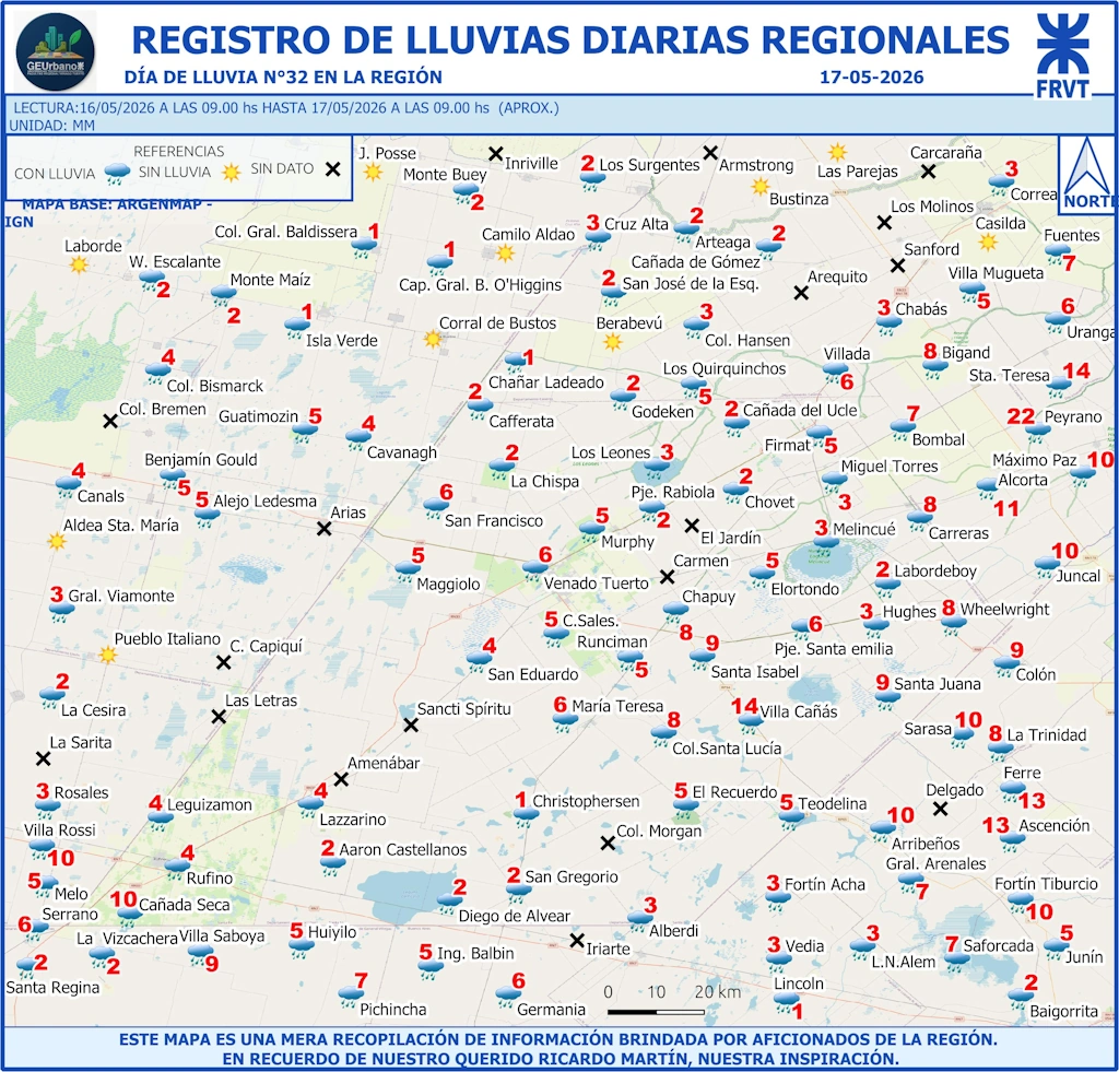 Día de lluvia Nº32 17-05-2026